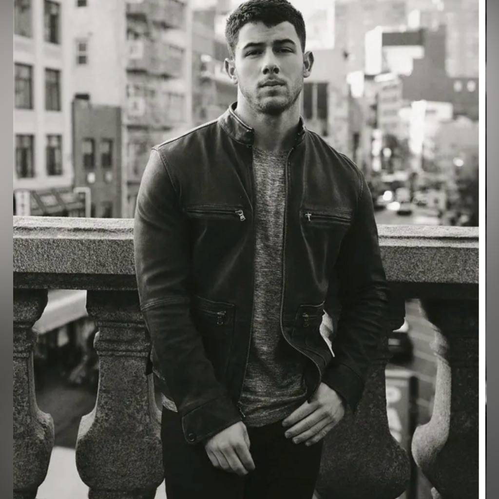 Brand New John Varvatos Nick Jonas Distressed Leather Racer Jacket Black Large Brand New John Varvatos Nick Jonas Distressed Leather Racer Jacket Black Large